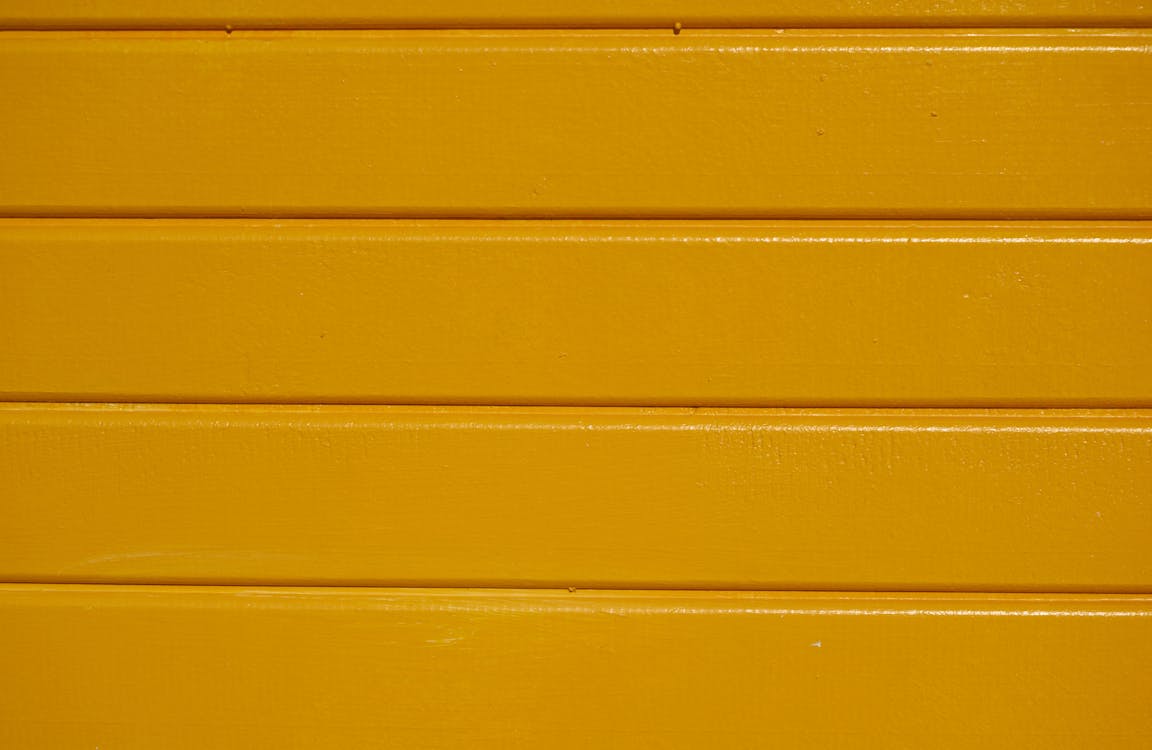 Yellow Wooden Wall With Yellow Paint