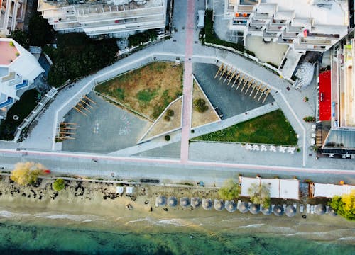 Road by the Beach Seen From Above 