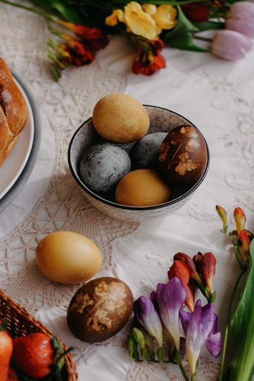 보울, 봄, 부활절 계란의 무료 스톡 사진