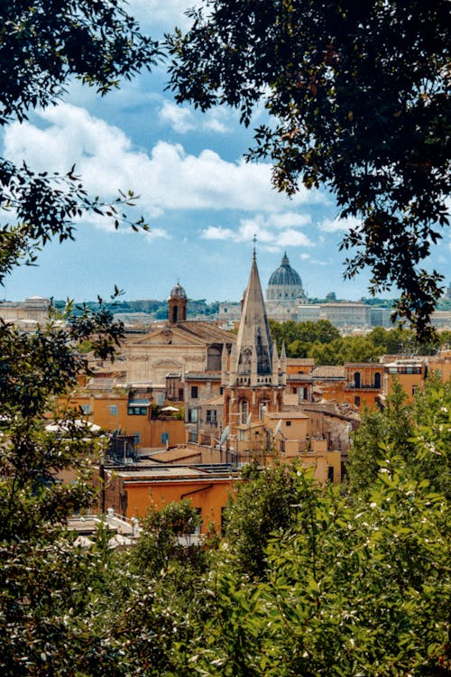 A view of the city of rome from a hill