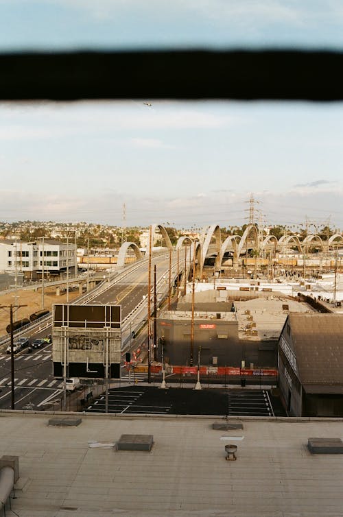 A view of a city from a window