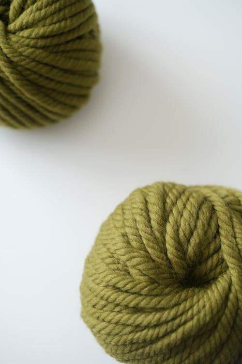 Green Wool on a Table 