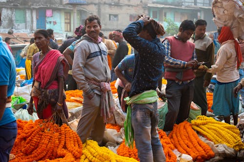 Flower Sellers on the Kolkata Flower Market