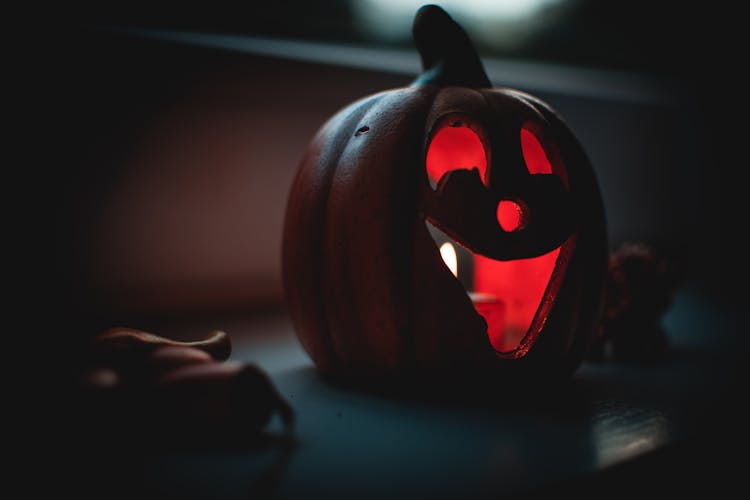 Jack-o-lantern Decor Near Window