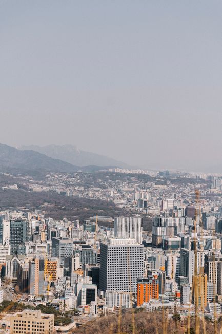 seoul samseong district skyline