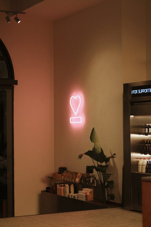 Foto profissional grátis de café, coração de néon, decoração