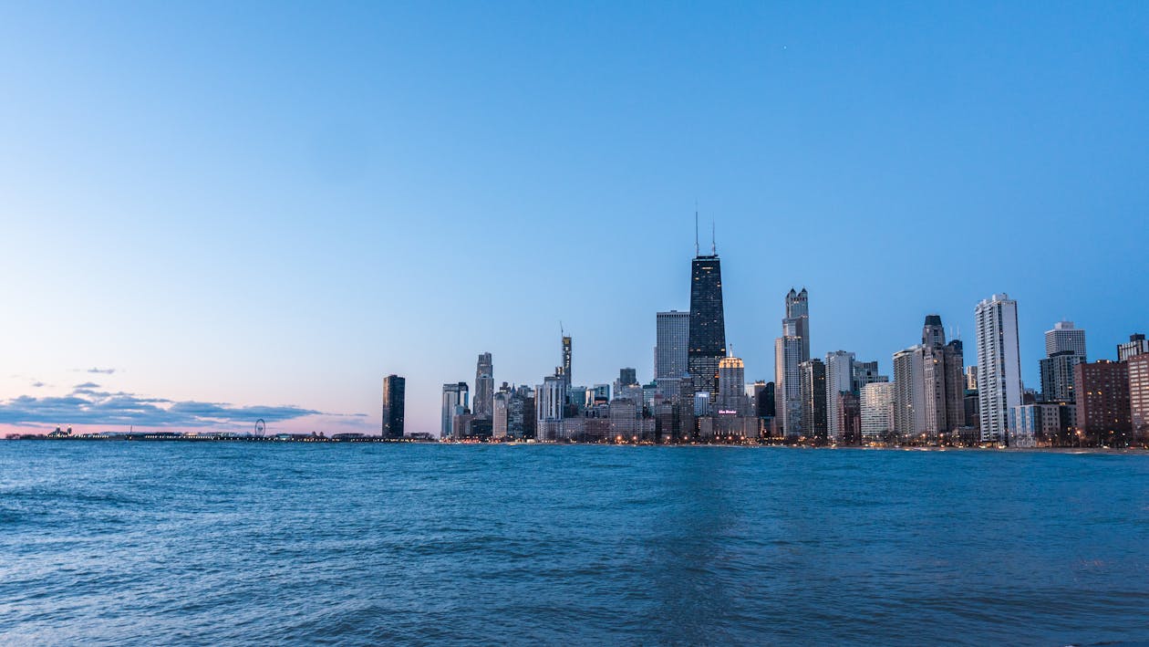 Scenic View Of City During Dawn