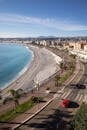 Aerial View of the Street along the French Riviera