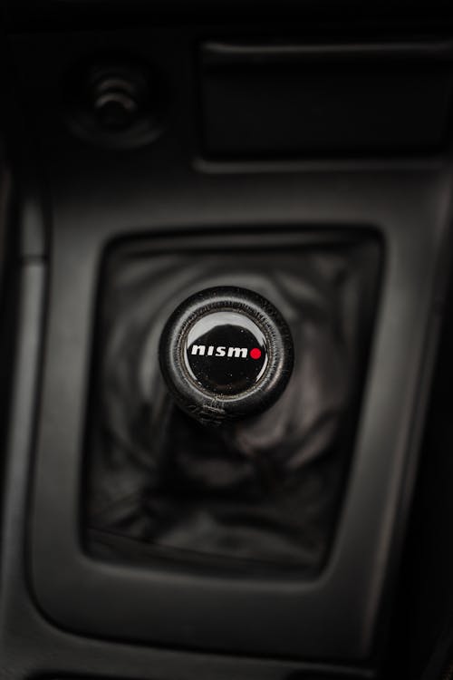 A close up of a gear stick in a car