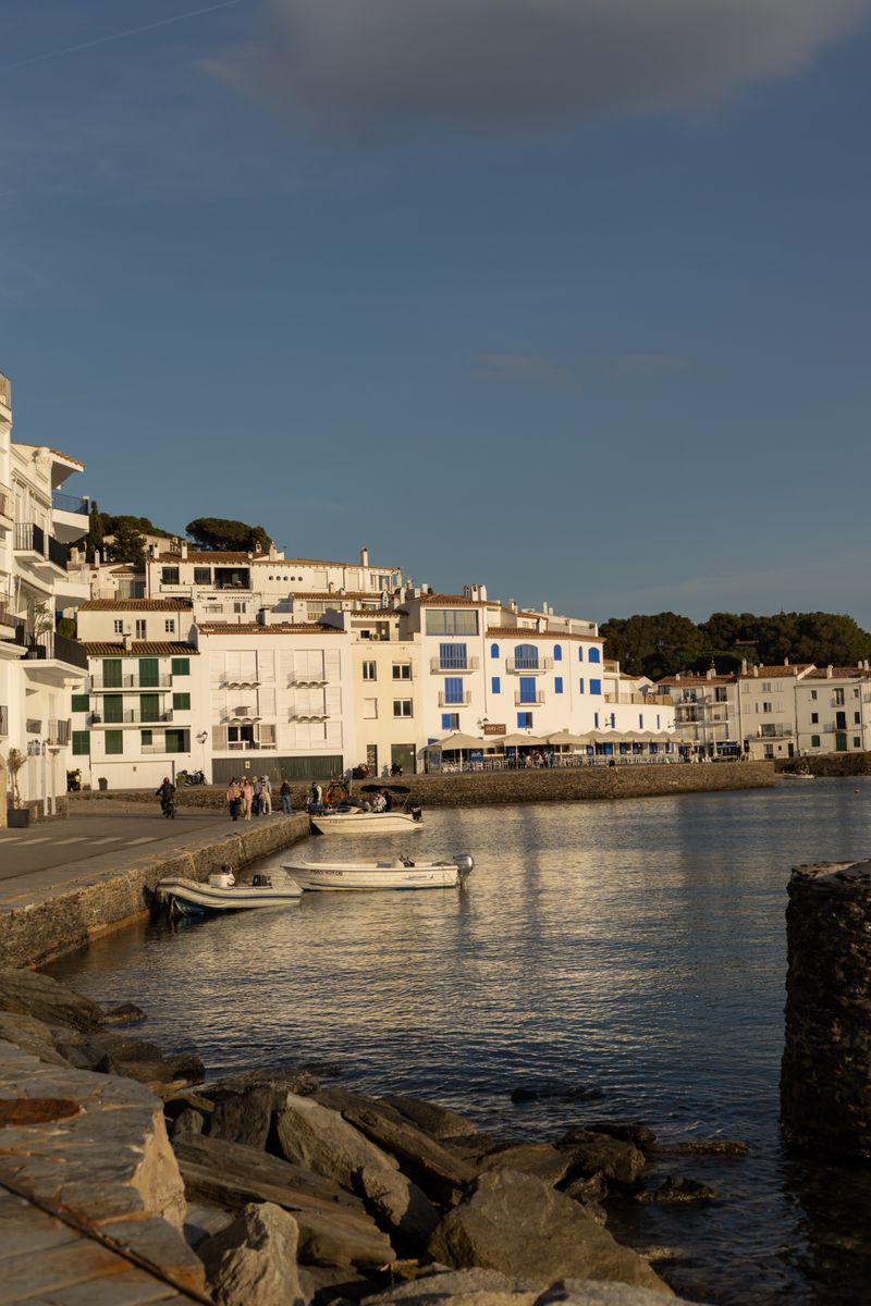 Boats moored at the Cadaqués waterfront