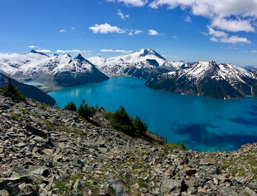 Scenic View Of Snow Capped Mountains