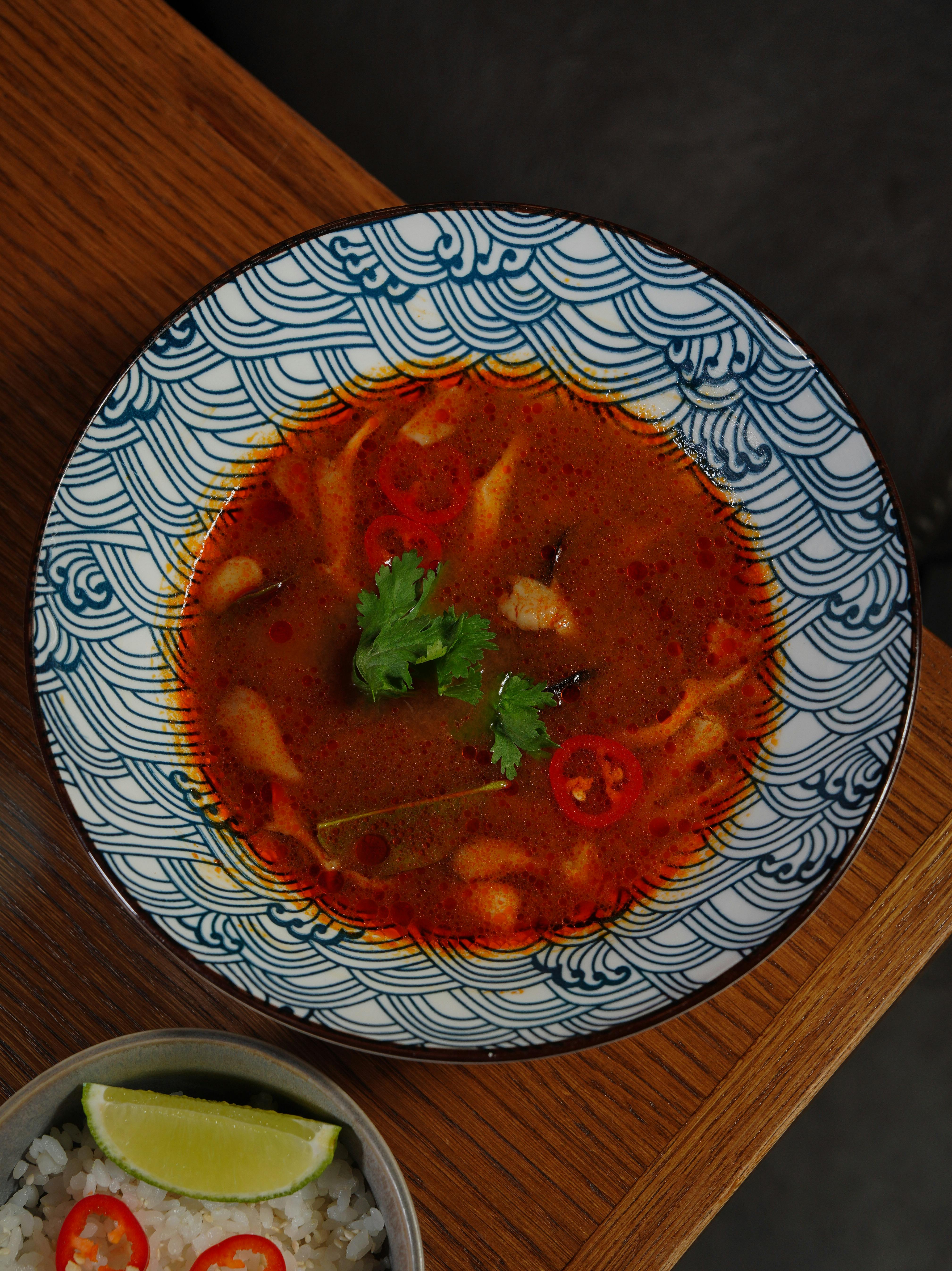 mexican soup served in a restaurant