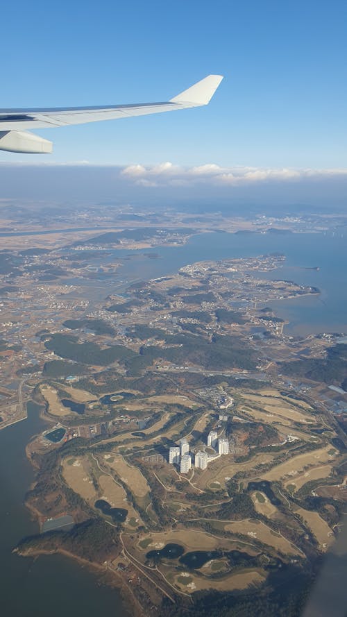 Immagine gratuita di club del golf, corea, finestra dell'aeroplano