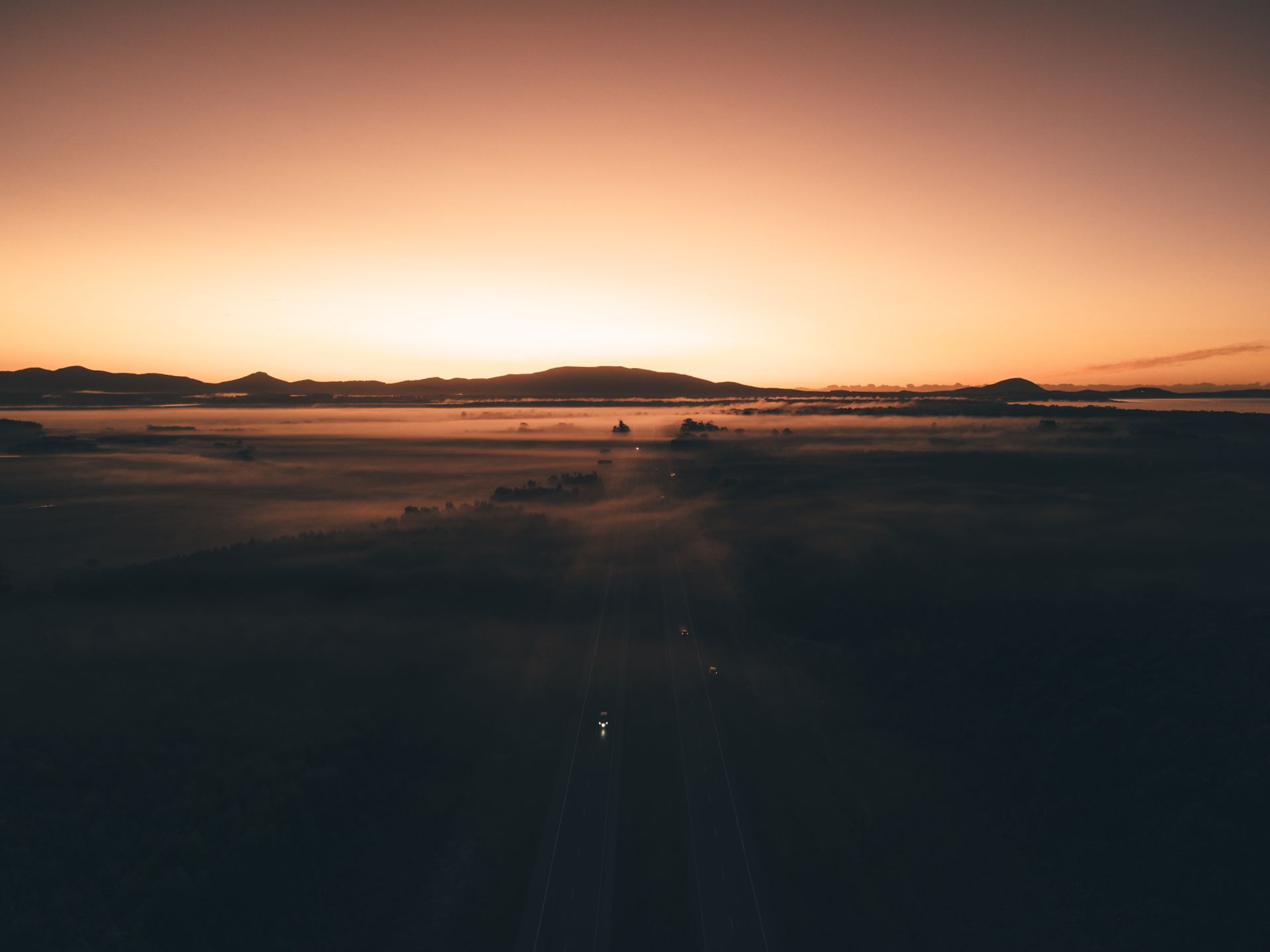 Clouds Covering Plain at Dawn