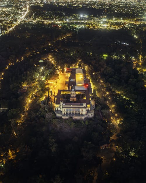 Foto profissional grátis de castelo chapultepec, cidade do méxico, luzes