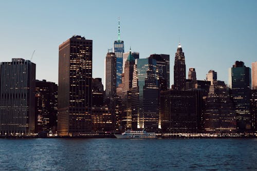 Manhattan Skyline at Sunset, New York, USA