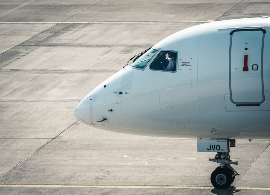 Croatia Airlines aircraft parked on the tarmac at Dubrovnik Airport