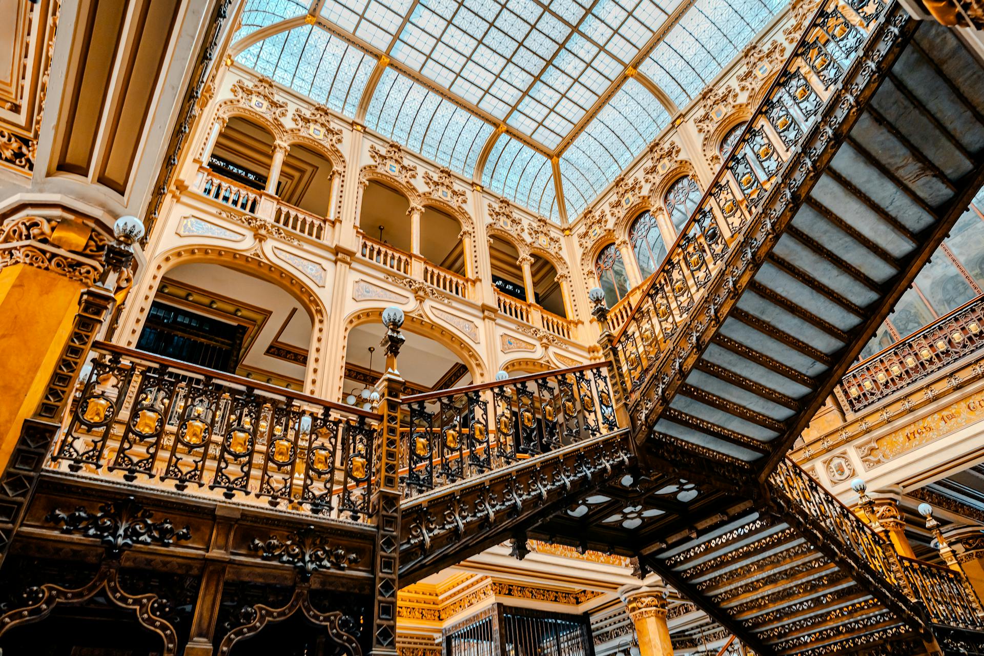 Interior of the Main Post Office in Mexico City, Mexico