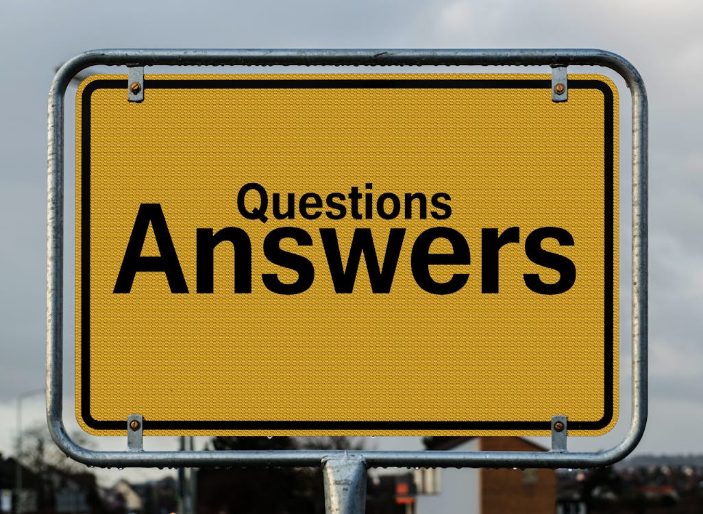 Free Questions Answers Signage Stock Photo