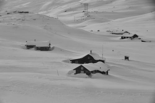 Fotos de stock gratuitas de blanco y negro, casas, edificios