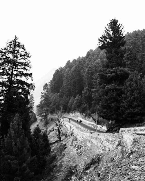 Road black and white 