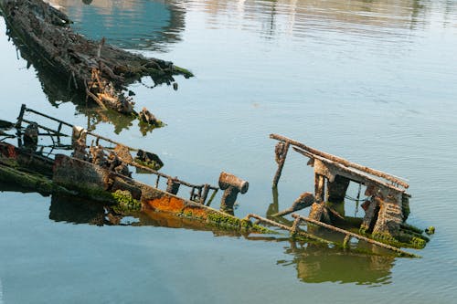 Photos gratuites de abandonné, bateau, bois