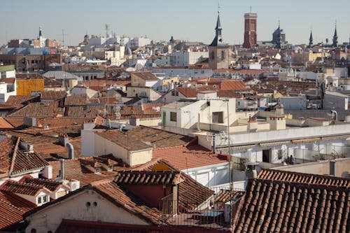 シティ, スペイン, ドローン撮影の無料の写真素材