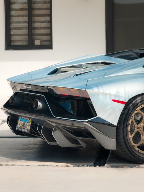 A Lamborghini Aventador Parked on the Driveway