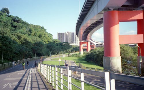 Bicycle Lane Under Bridge