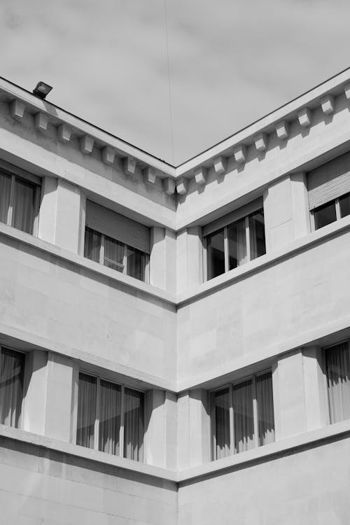 Fotobanka s bezplatnými fotkami na tému budova, čierny a biely, mestský