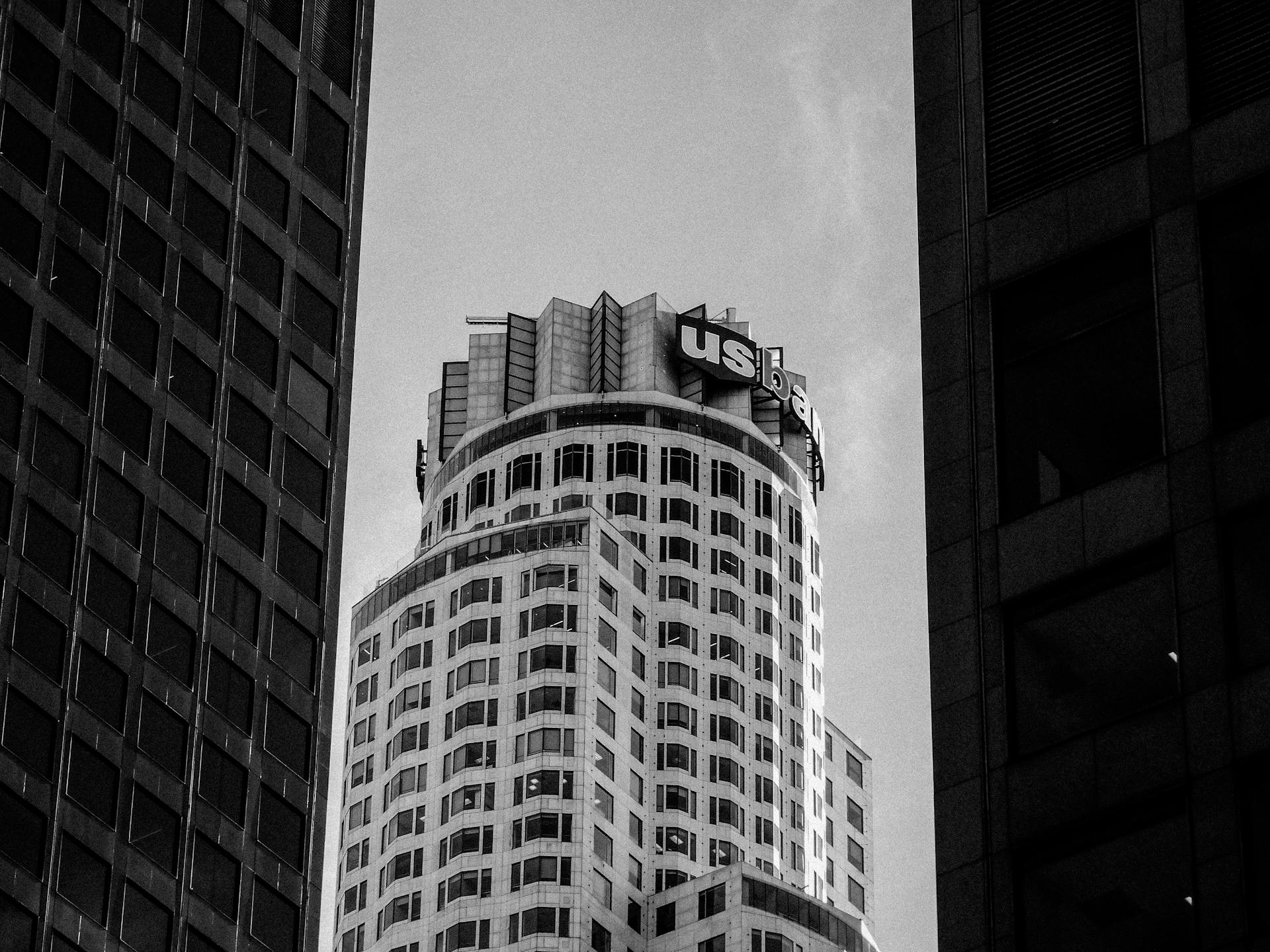 US Bank Tower in Los Angeles in Black and White