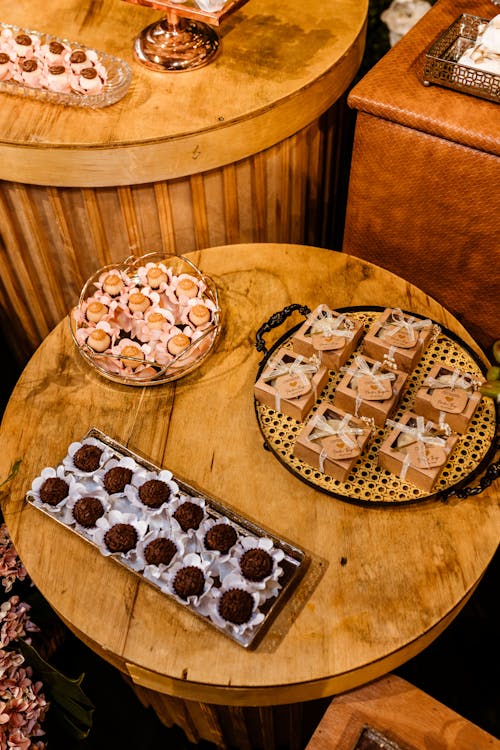 A table with several different types of desserts