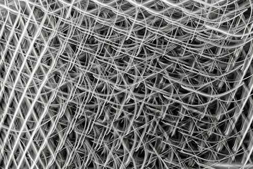 A close up of a wire mesh