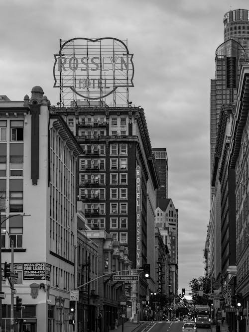 Foto stok gratis Amerika Serikat, bangunan, hitam & putih