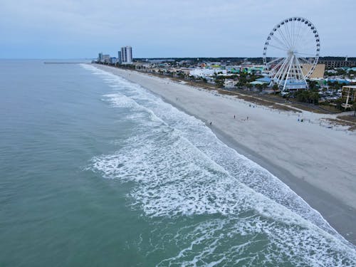 Foto profissional grátis de aerofotografia, areia, cidade