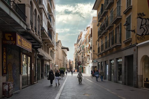 Free When walking around Palma de Mallorca, it is worth paying attention to the Art Nouveau tenement houses, which are very reminiscent of Barcelona buildings. Stock Photo