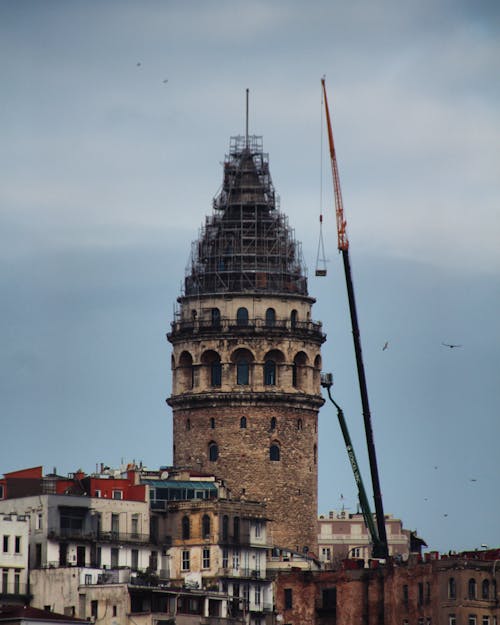 갈라 타 타워, 기중기, 도시의 무료 스톡 사진