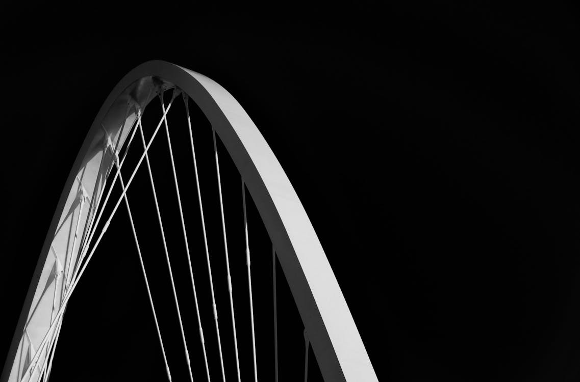 Grayscale Photography F Bicycle Rim