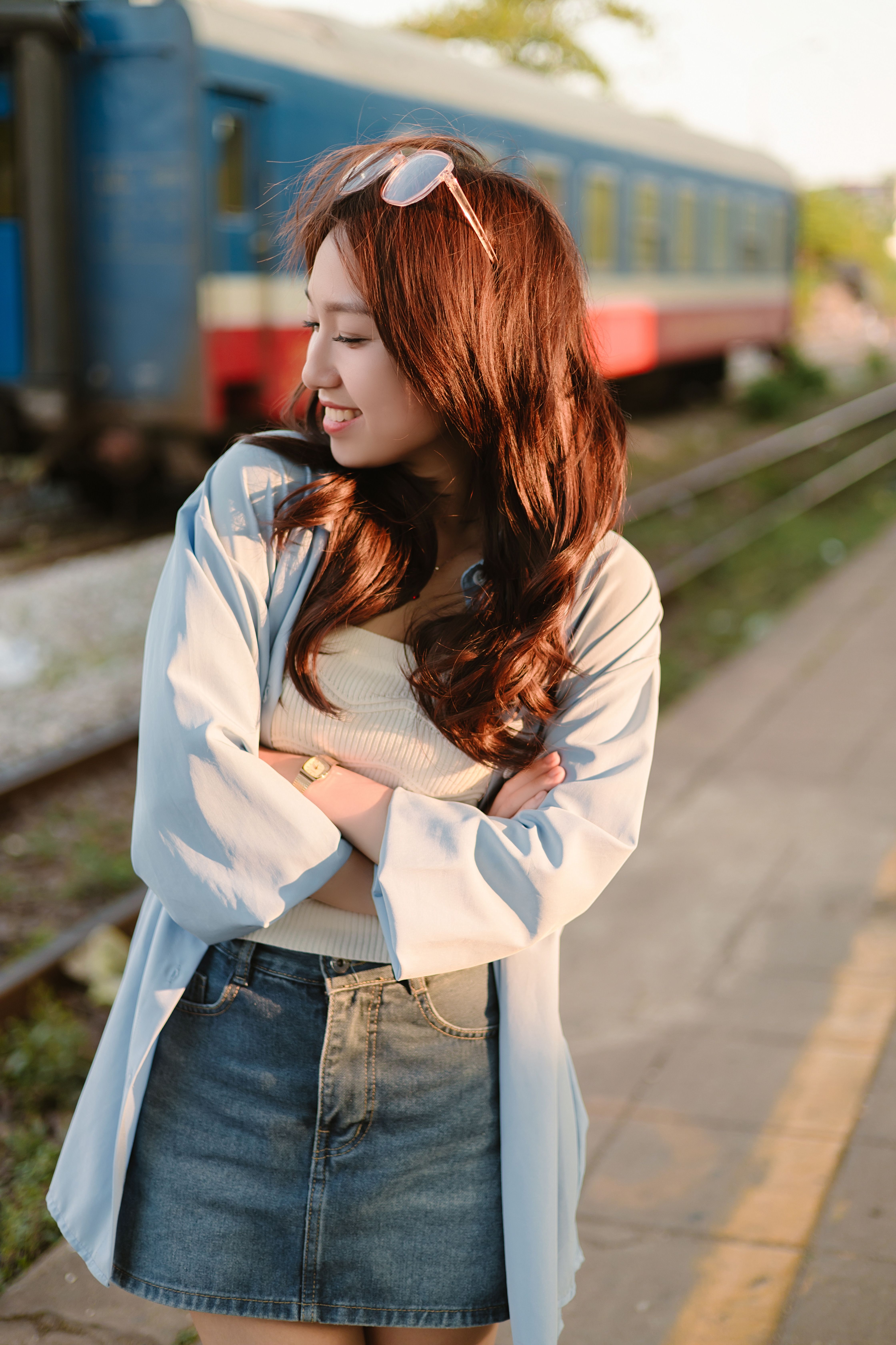 Saia Jeans Longa