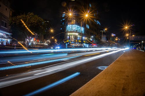 คลังภาพถ่ายฟรี ของ กลางคืน, ถนนในเมือง, ส่องสว่าง