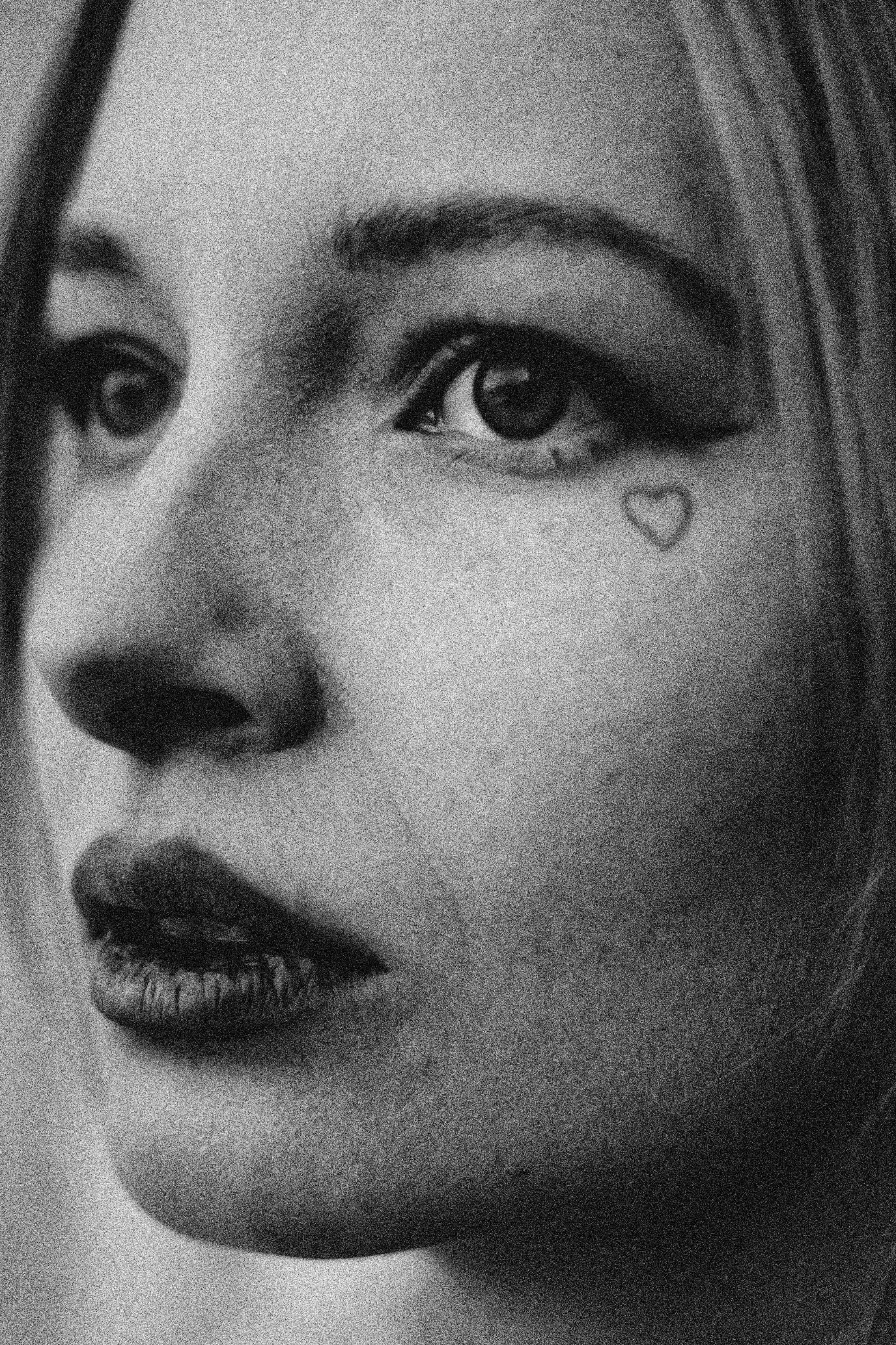 Heart Tattoo under Eye · Free Stock Photo