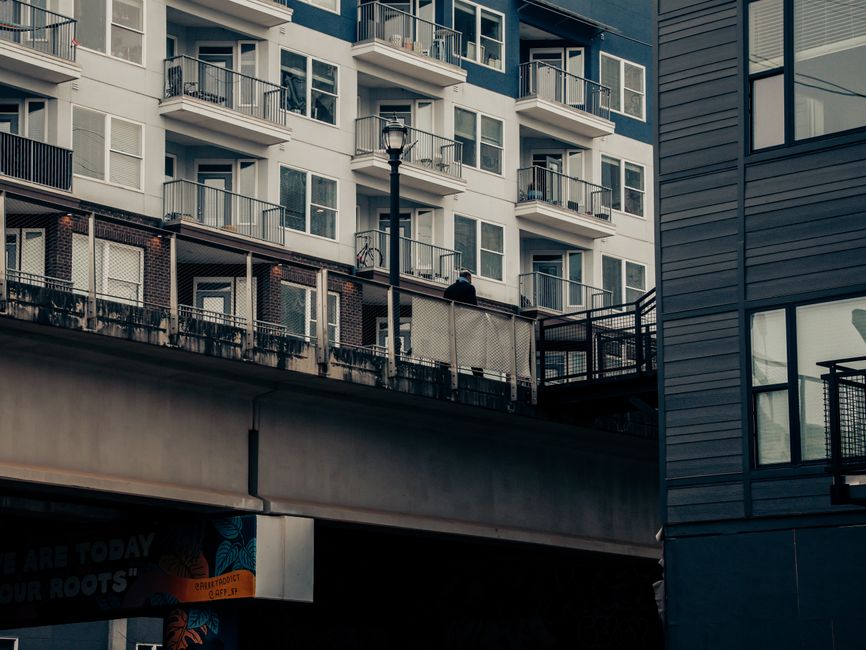 while resetting a small apartment surface before the next morning errands city block commute lifestyle photo 1