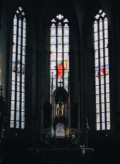 Free Katedral Pencere Panellerinde Vitray Paneller Stock Photo
