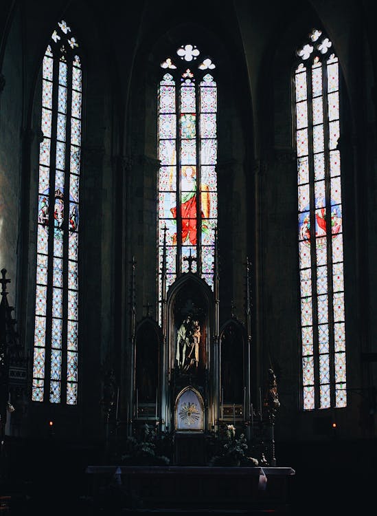 Stained Glass Panels on Cathedral Window Panels