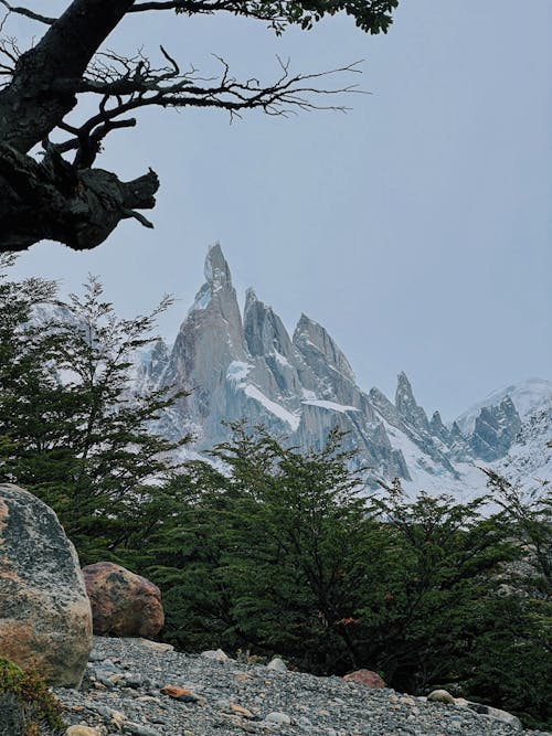 冬季, 垂直拍摄, 山 的 免费素材图片