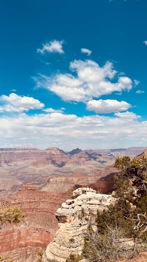 A view of the grand canyon from the top of a cliff