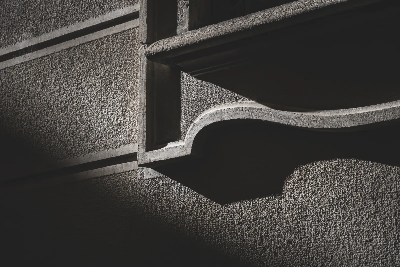 Shadows on a concrete wall