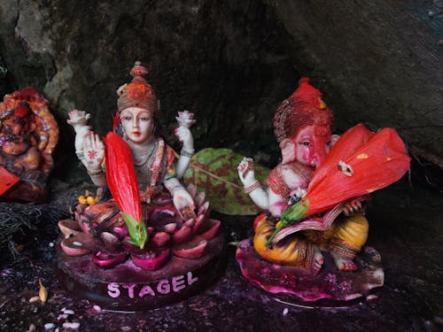 คลังภาพถ่ายฟรี ของ รูปแกะสลักของชาวฮินดู, วัฒนธรรมอินเดีย, วัสดุที่มีสีสัน
