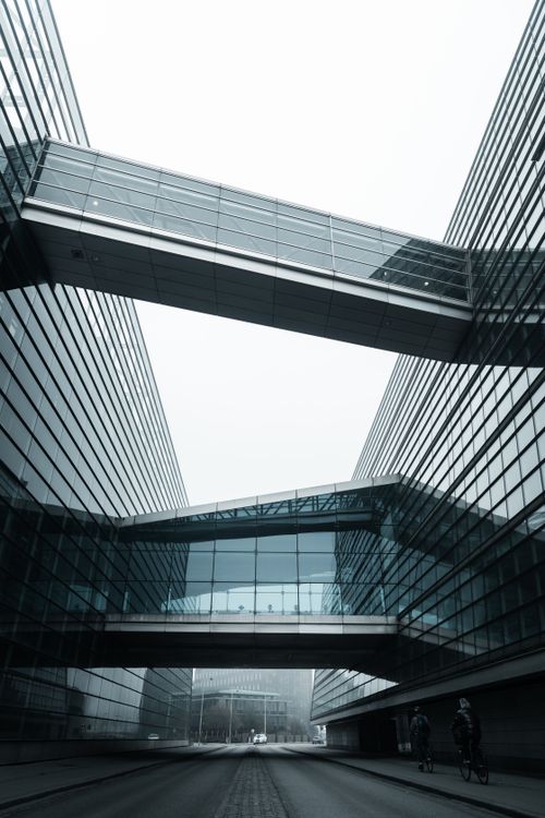 Free Explore the sleek, futuristic architecture of Copenhagen's urban landscape. Stock Photo