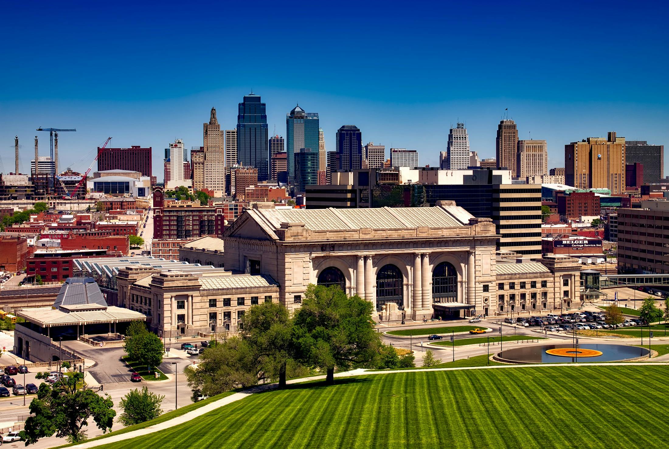 Free stock photo of city, landmark, skyline, field